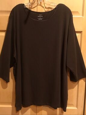 CJ Banks Brown Short-Sleeve Crewneck Top